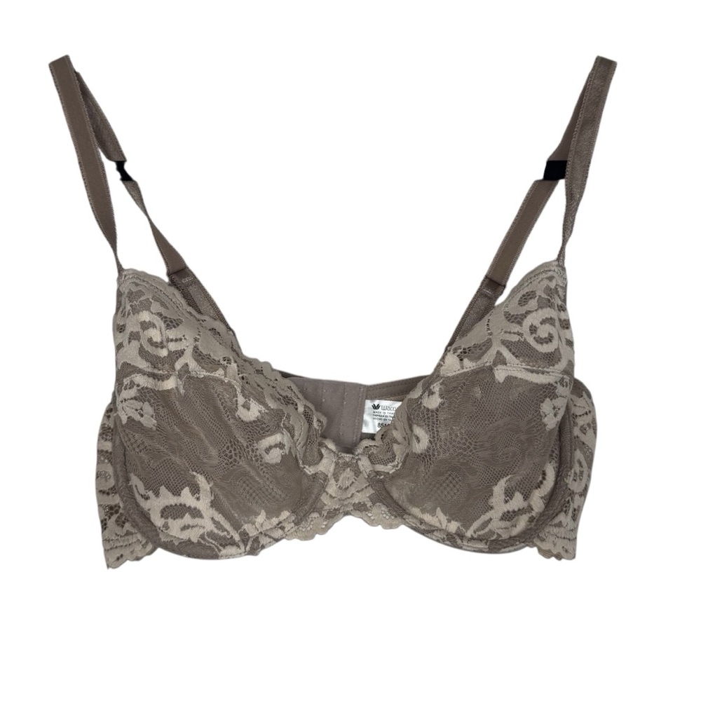 Wacoal Bra 34D Instant Icon Sheer Lace Embroidered Floral 851322